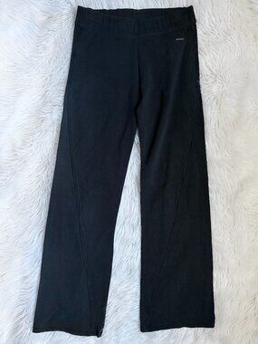Vintage y2k Athleta Black Straight Leg Yoga Pants With Twisted Seam Size Small